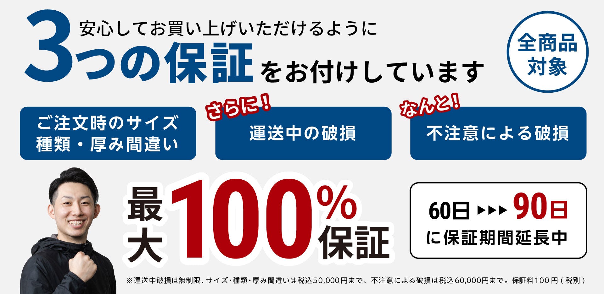 鏡の販売.COMの「3つの保証」