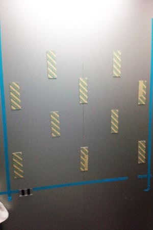 マンション内のエレベーターに設置したエレベーターミラー/K社様(1)