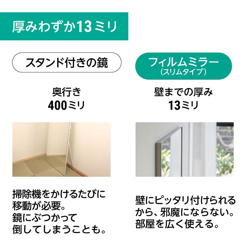 堀内鏡工業 姿見サイズ 安心・安全 割れないミラービッグ AM-59 - 卓上