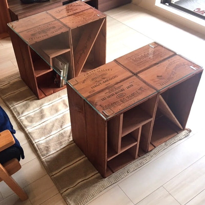 テーブル天板に「強化ガラス(8mm)」を設置したS様の事例