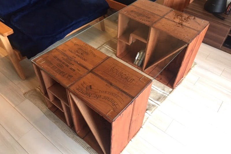 テーブル天板に「強化ガラス(8mm)」を設置したS様の事例｜オーダー