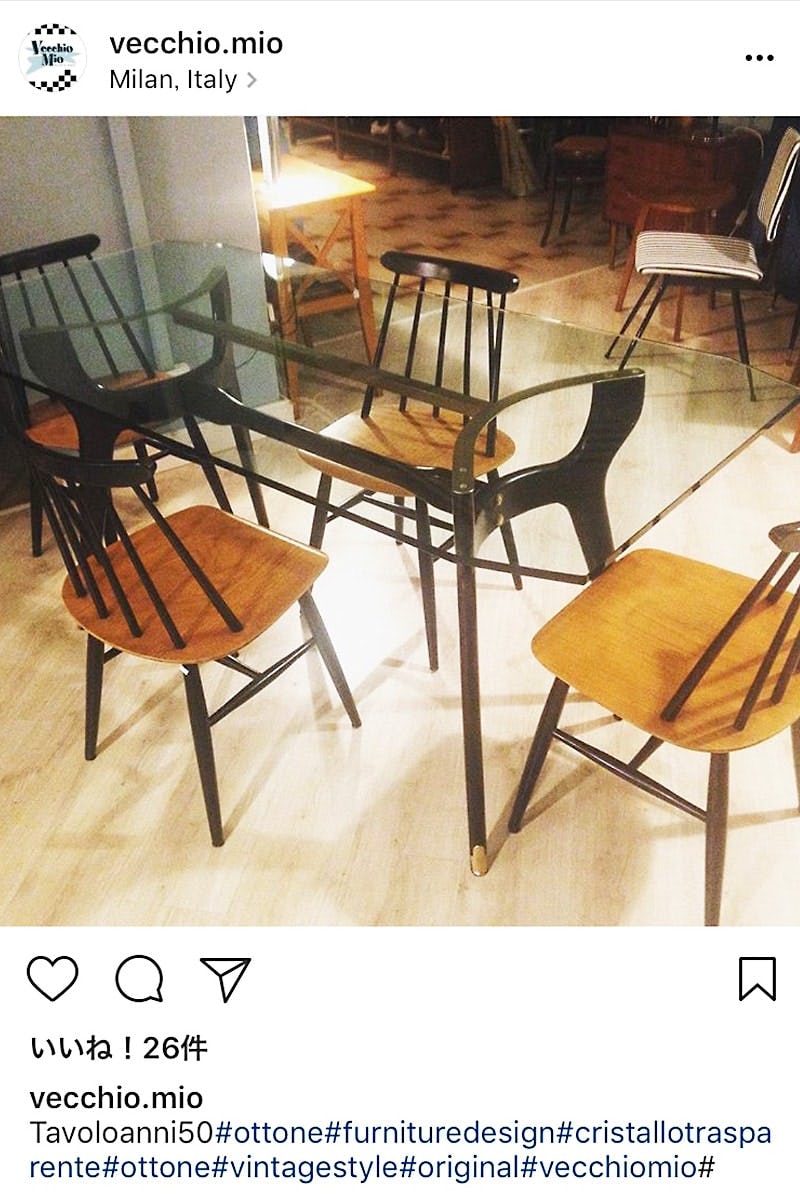 割れてしまったヴィンテージのガラステーブルに「強化ガラス」を使用