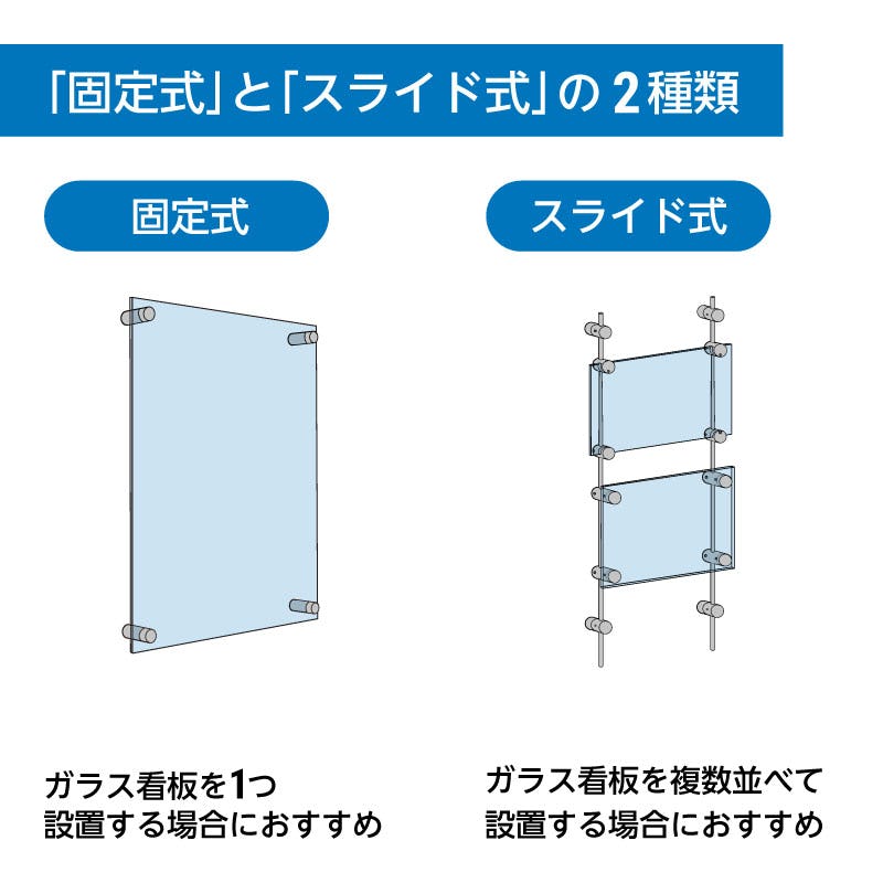 ガラスサインボード】ガラス看板・表札に／サイズオーダー可