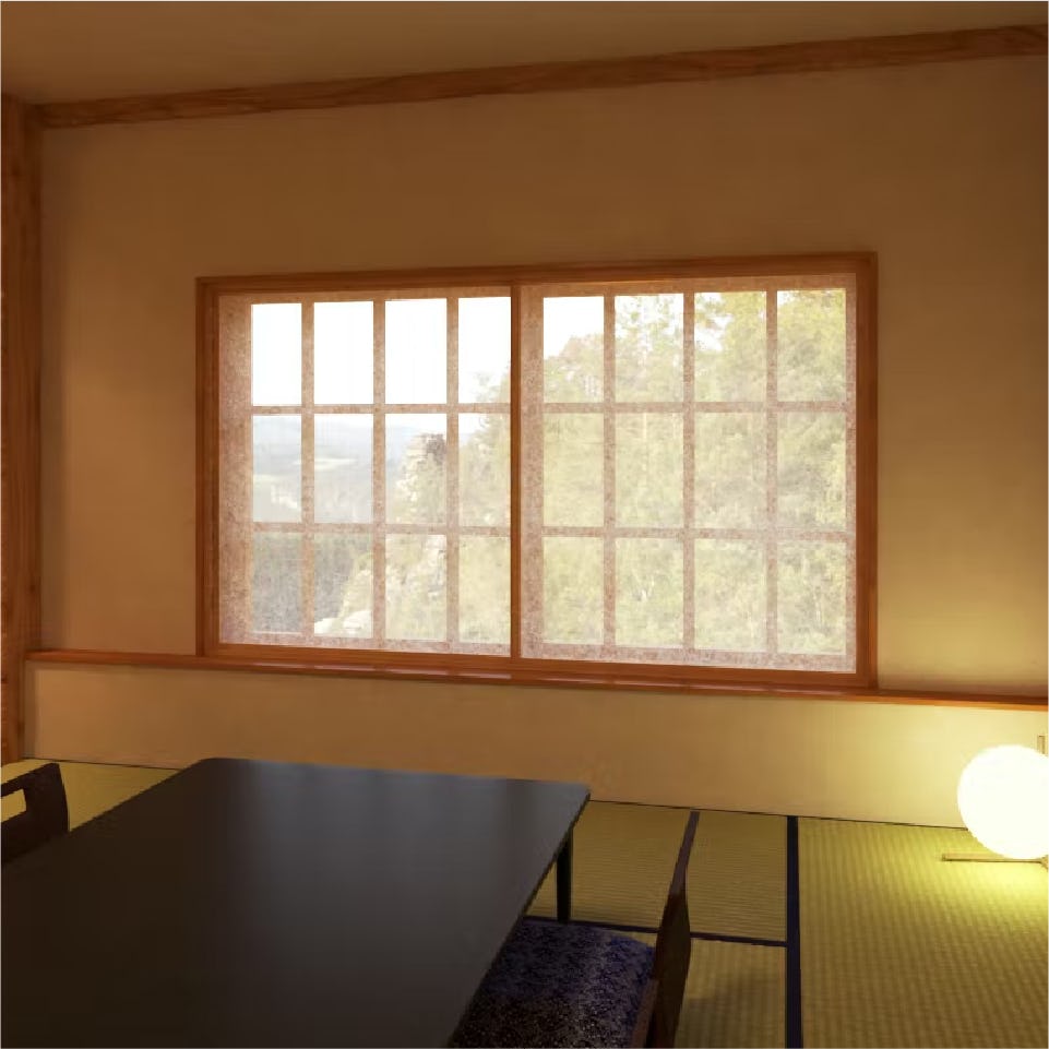 LIXILの内窓「インプラス」引き違い窓(2枚建て) - リビングの窓に使用した事例
