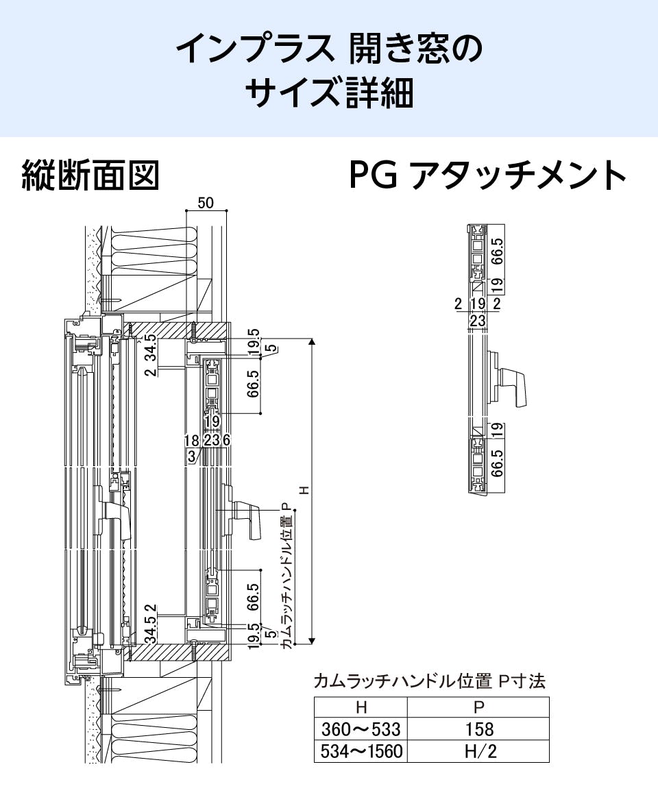 内窓インプラス】開き窓タイプ／サイズオーダー販売