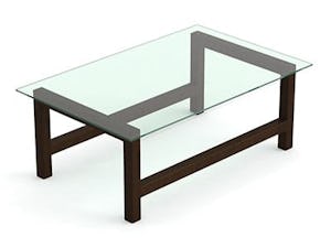 テーブル天板用 強化ガラス(クリア) - 短辺2辺支えする場合の厚み