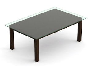 テーブル天板用 強化ガラス(クリア) - 平置きする場合の厚み